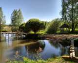 Фотографии территории Застекленная беседка с мангалом усадьбы Хутор