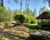 Фотографии территории Застекленная беседка с мангалом усадьбы Хутор